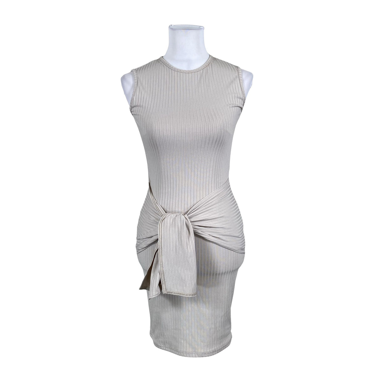 Unisex Club L - Trikotaažist kleit, suurus 36 - Beige (1)