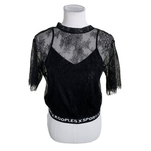 Unisex The Kooples - Lühikeste käistega pluus, suurus 40 - Must (1)