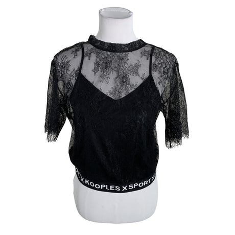 Unisex The Kooples - Lühikeste käistega pluus, suurus 40 - Must ()