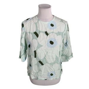 Unisex Marimekko - Lühikeste käistega pluus, suurus 38 - Roheline (1)