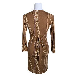 Unisex Andiata - Trikotaažist kleit, suurus 36 - Pruun (2)
