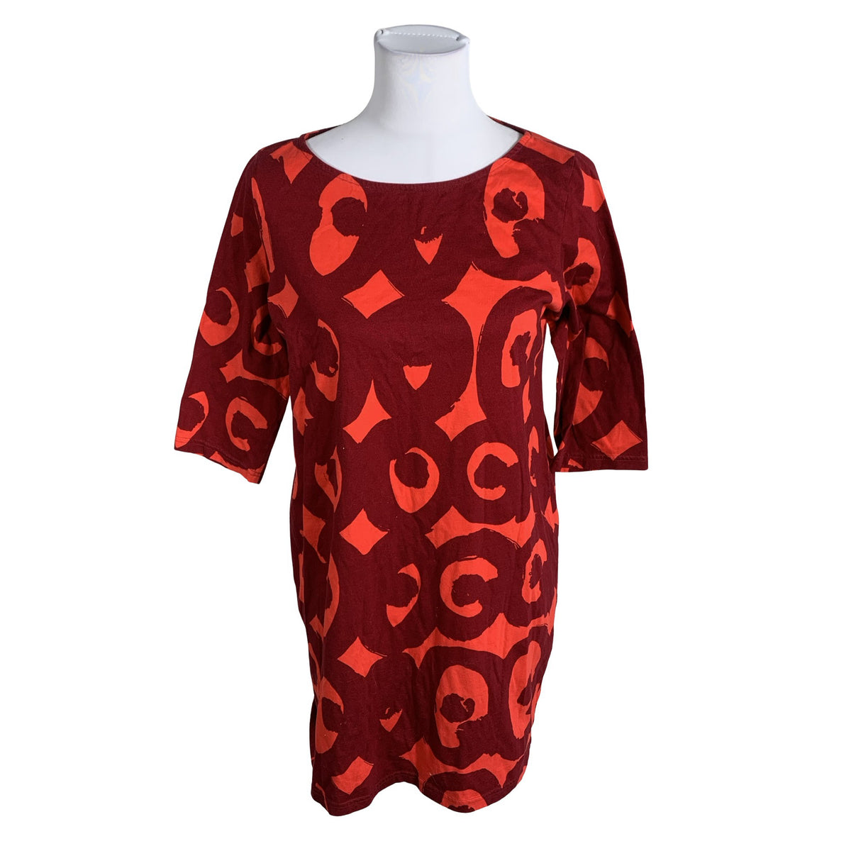 Unisex Marimekko - Trikotaažist kleit, suurus 40 - Punane (1)