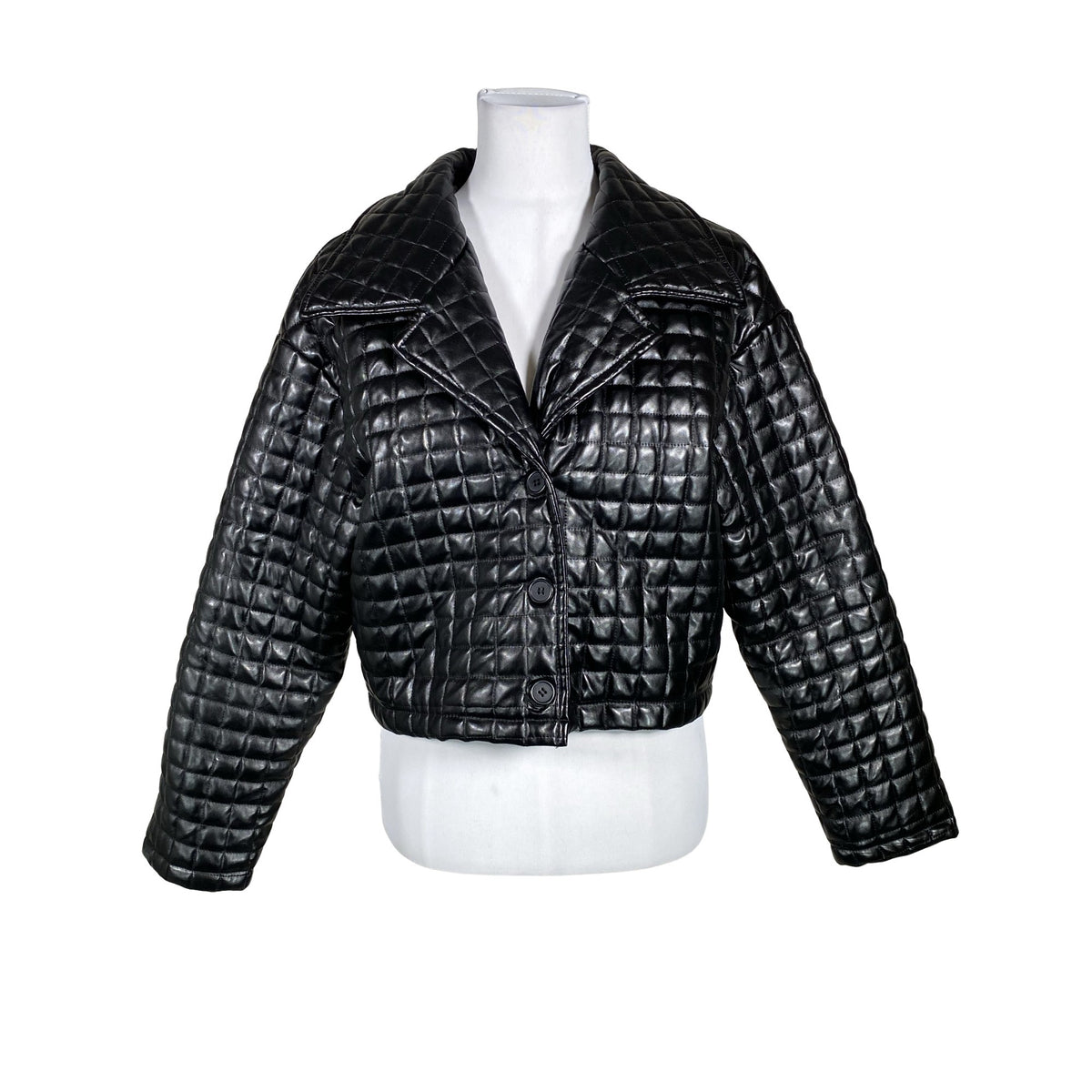 Unisex Na-KD - Tepitud jope, suurus 38 - Must (1)