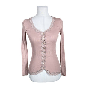 Unisex Rosemunde - Trikotaažist pluus, suurus 36 - Heleroosa (1)