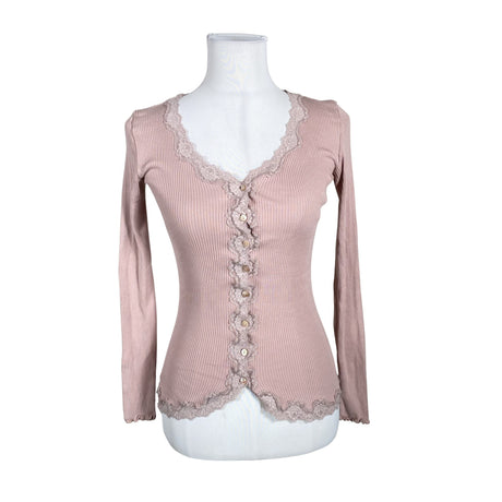 Unisex Rosemunde - Trikotaažist pluus, suurus 36 - Heleroosa ()