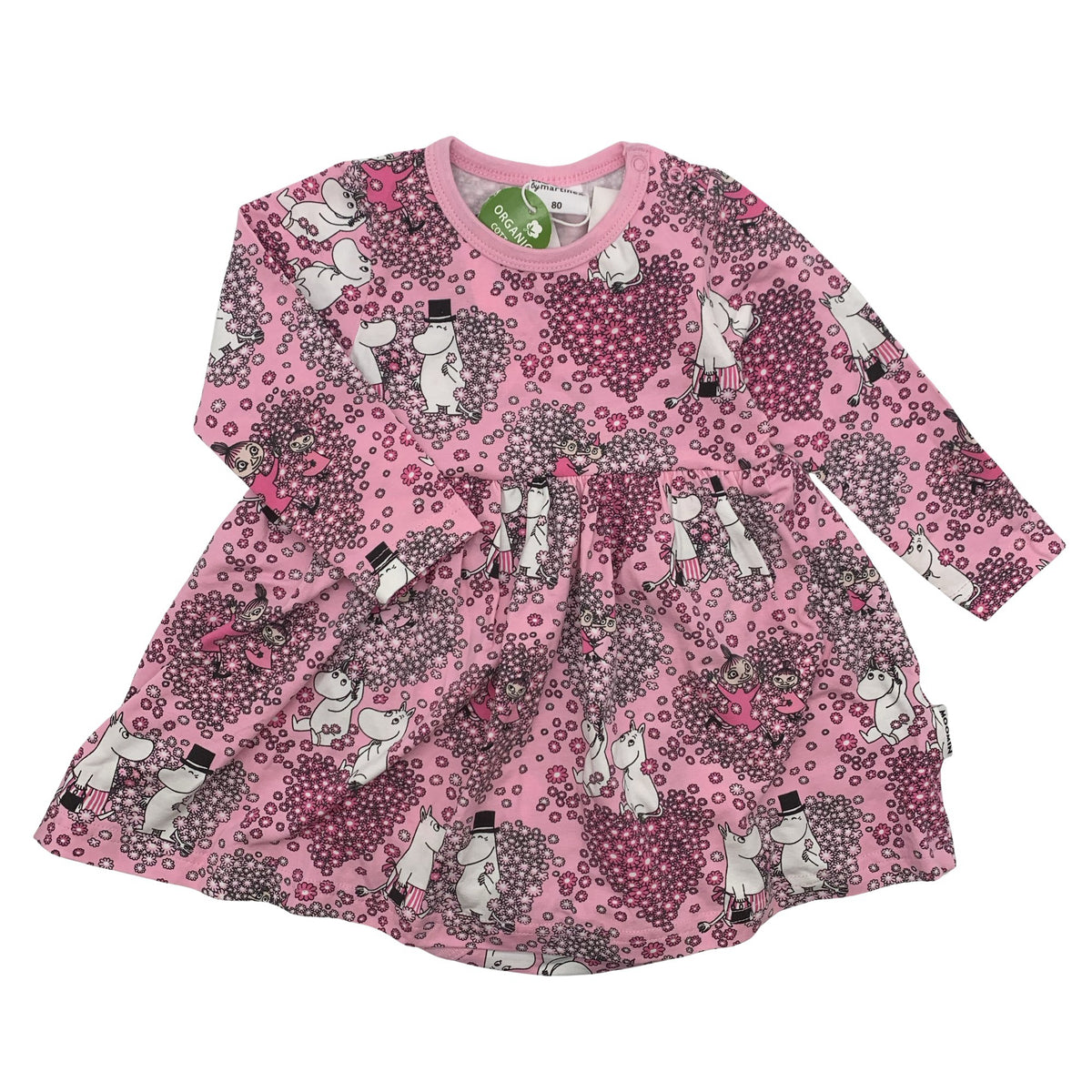 Unisex Moomin by Martinex - Trikotaažist kleit, suurus 74 - 80 - Heleroosa (1)