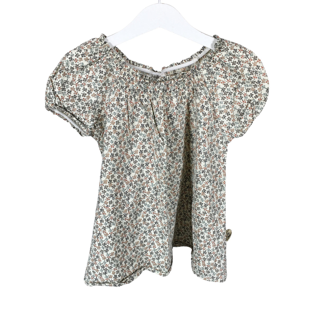 Unisex POMPdeLUX - Lühikeste käistega pluus, suurus 110 - 116 - Beige (1)