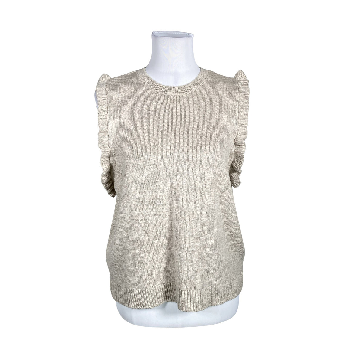 Unisex Modström - Kootud vest, suurus 38 - Beige (1)