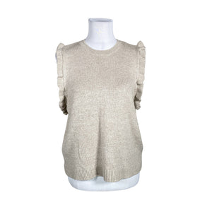 Unisex Modström - Kootud vest, suurus 38 - Beige (1)