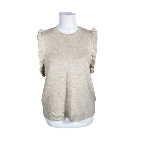 Unisex Modström - Kootud vest, suurus 38 - Beige ()
