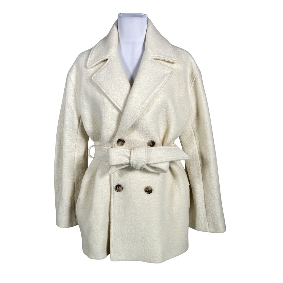 Unisex Filippa K. - Villane mantel, suurus 38 - Looduslik valge (1)