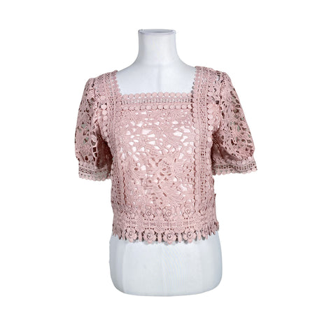 Unisex Handmade - Lühikeste käistega pluus, suurus 36 - Heleroosa ()