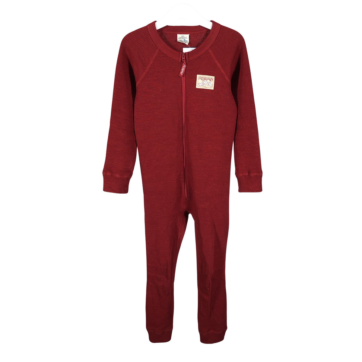 Unisex Ruskovilla - Villane kombinesoon, suurus 116 - 122 - Punane (1)