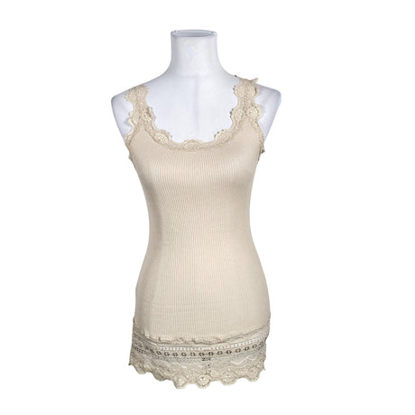 Unisex Rosemunde - Trikotaažist topp, suurus 34 - Beige ()