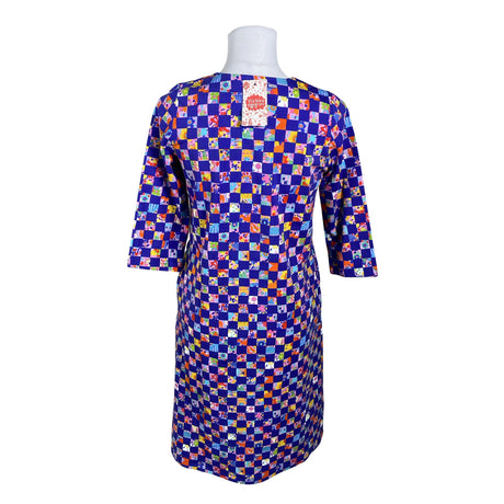Unisex Virkkukoukkunen - Trikotaažist kleit, suurus 34 - Sinine (2)