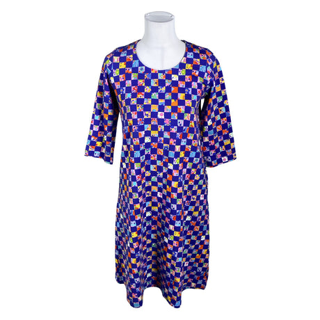 Unisex Virkkukoukkunen - Trikotaažist kleit, suurus 34 - Sinine ()