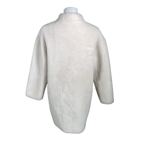 Unisex Muotikuu - Kunstkarusnahast mantel, suurus 36 - Valge (2)