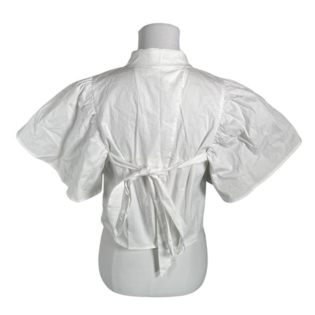 Unisex Jaspal - Lühikeste käistega pluus, suurus 38 - Valge (2)