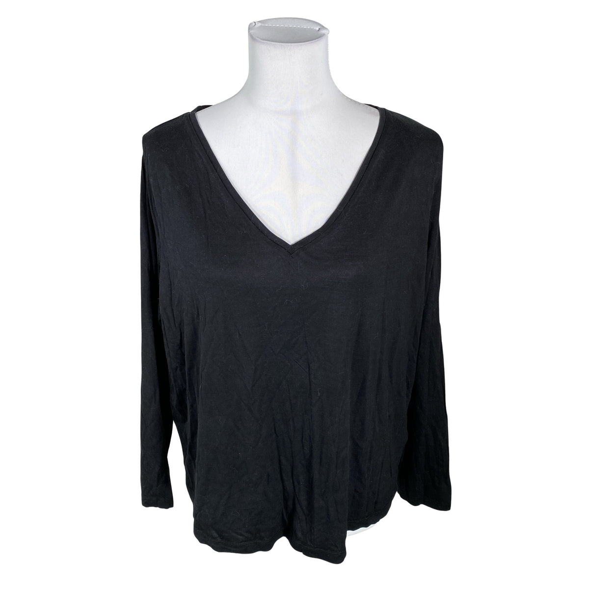 Unisex Lindex - Trikotaažist pluus, suurus 40 - Must (1)