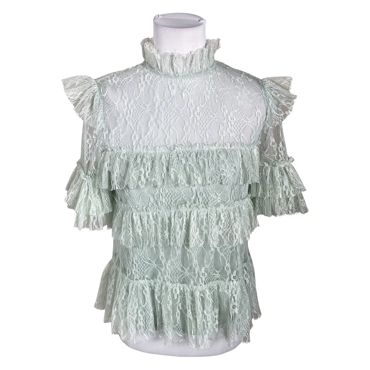 Unisex By Malina - Lühikeste käistega pluus, suurus 34 - Roheline (1)