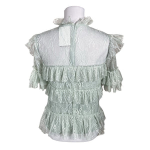 Unisex By Malina - Lühikeste käistega pluus, suurus 34 - Roheline (2)