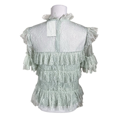 Unisex By Malina - Lühikeste käistega pluus, suurus 34 - Roheline (2)