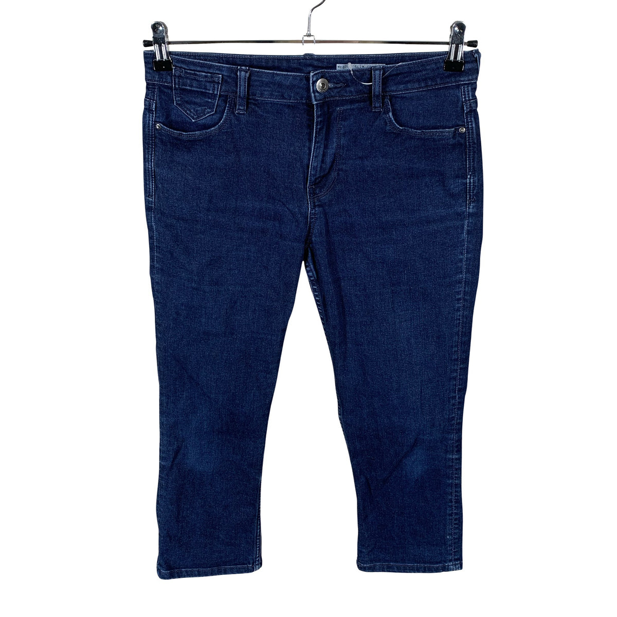 Unisex EDC by Esprit - Teksast poolpikad püksid, suurus W27 - Sinine (1)