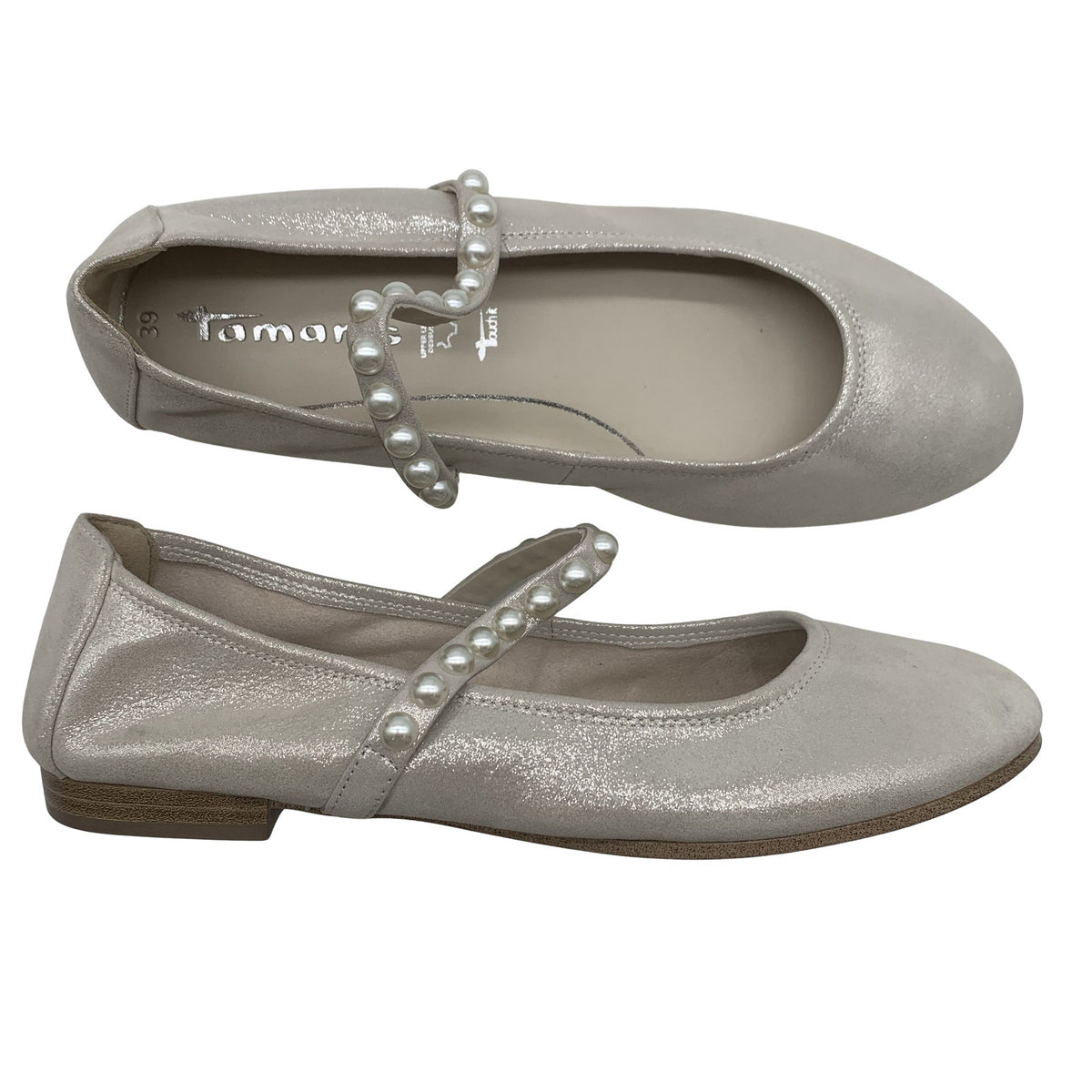 Unisex Tamaris - Baleriinad, suurus 39 - Hõbe (1)