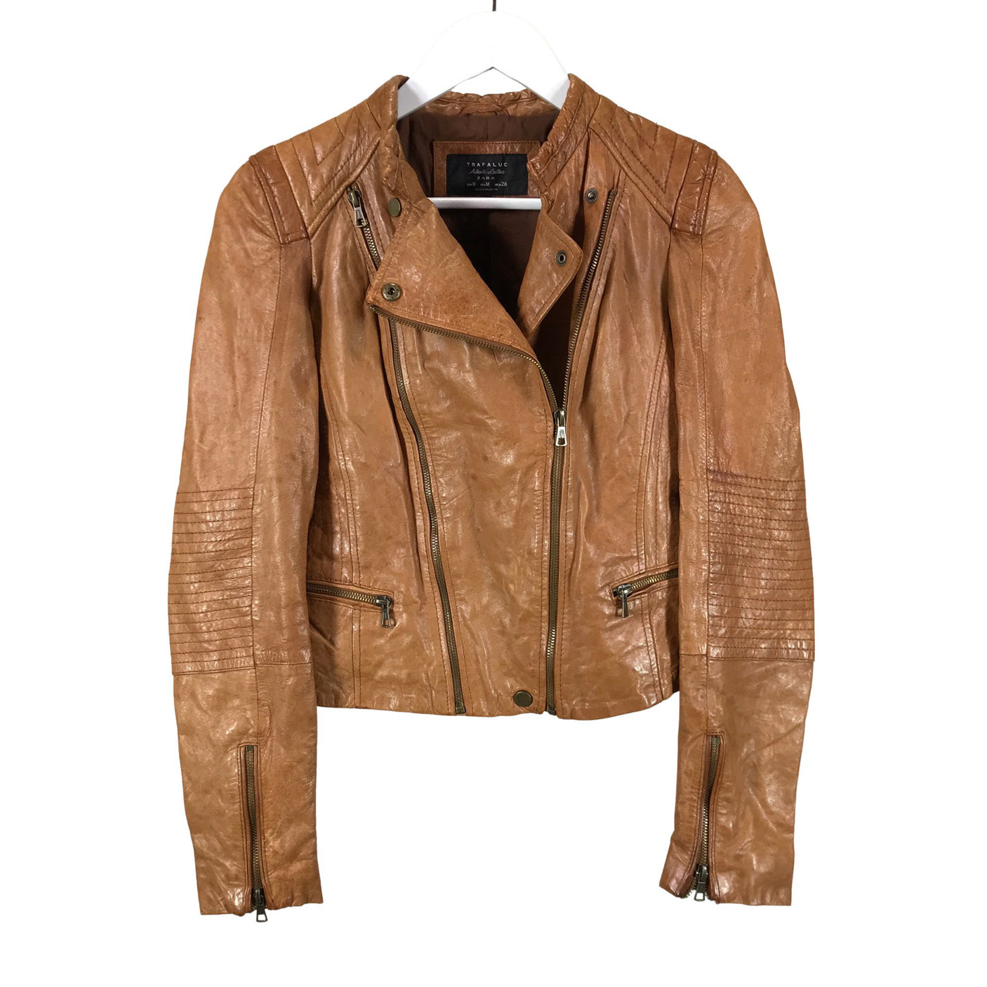 Unisex Zara - Nahkatakki, koko 38 -  (1)