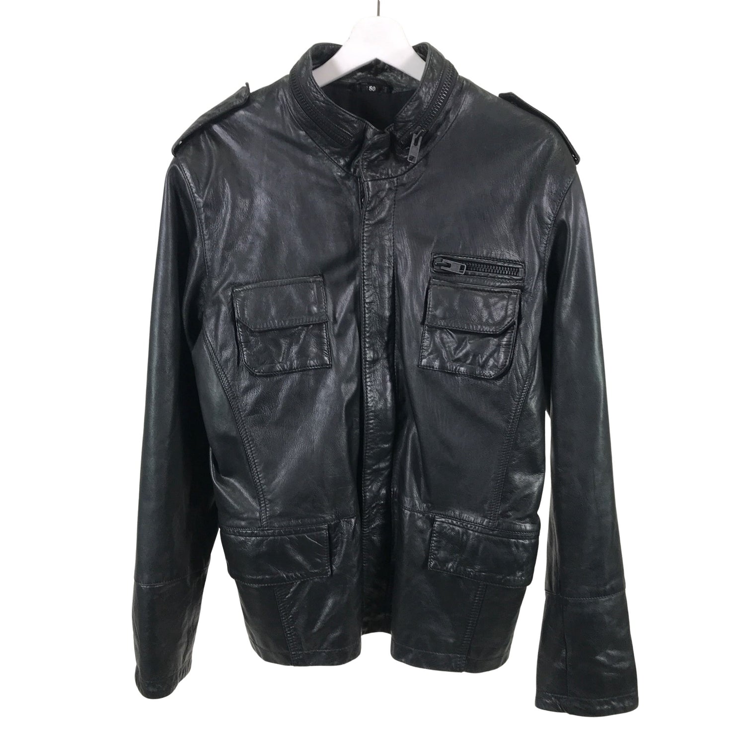 Leather jacket, size L