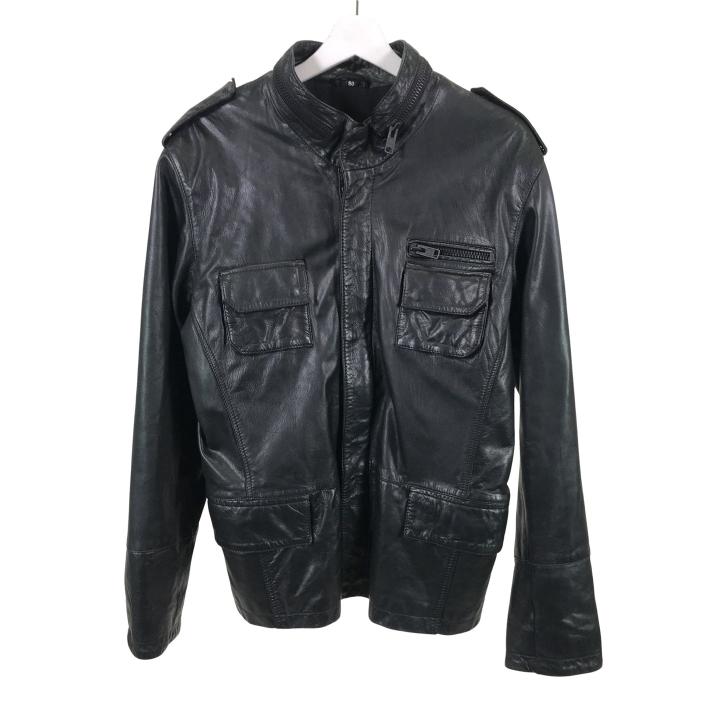 Leather jacket, size L
