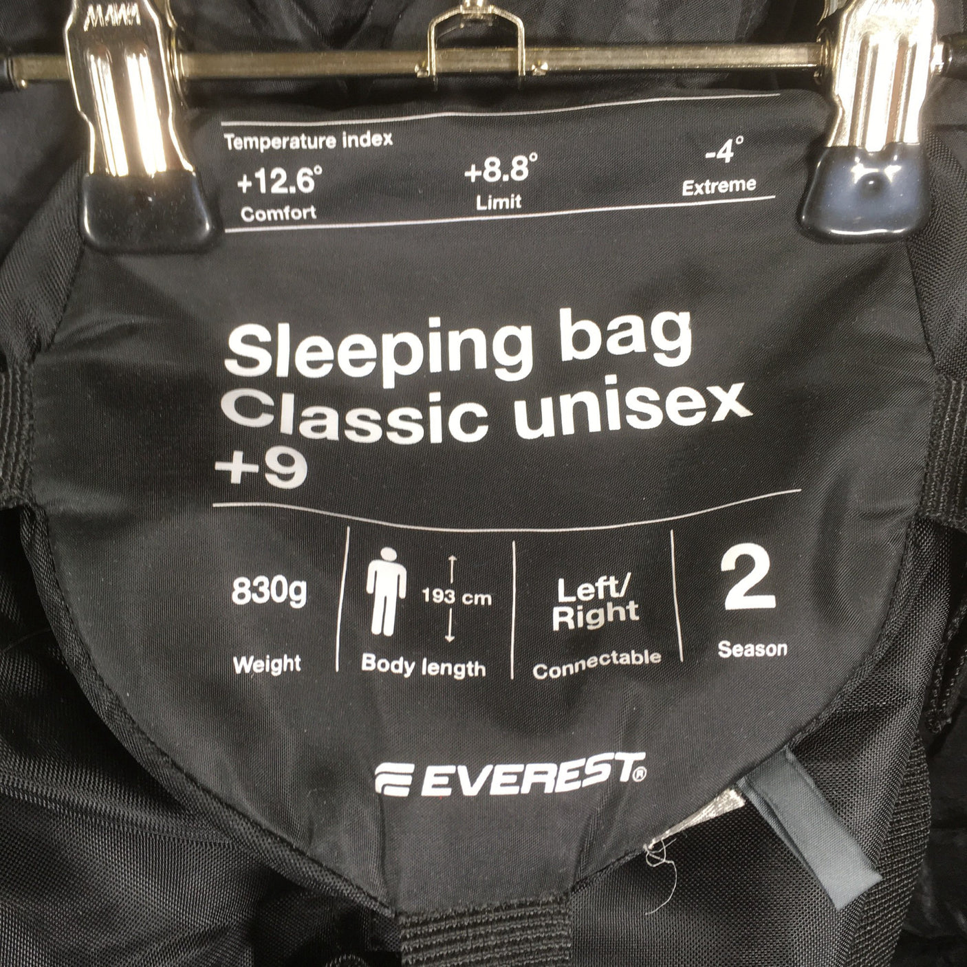 Makuupussi, koko Ei kokoa