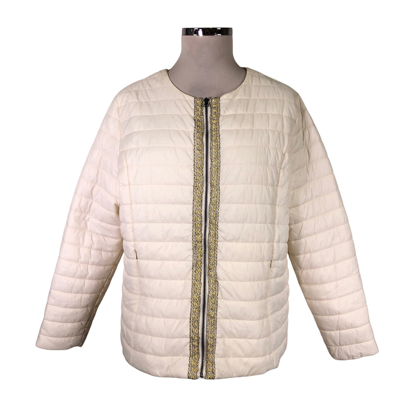 Unisex Cream - Kevyttoppatakki, koko 46 -  (1)