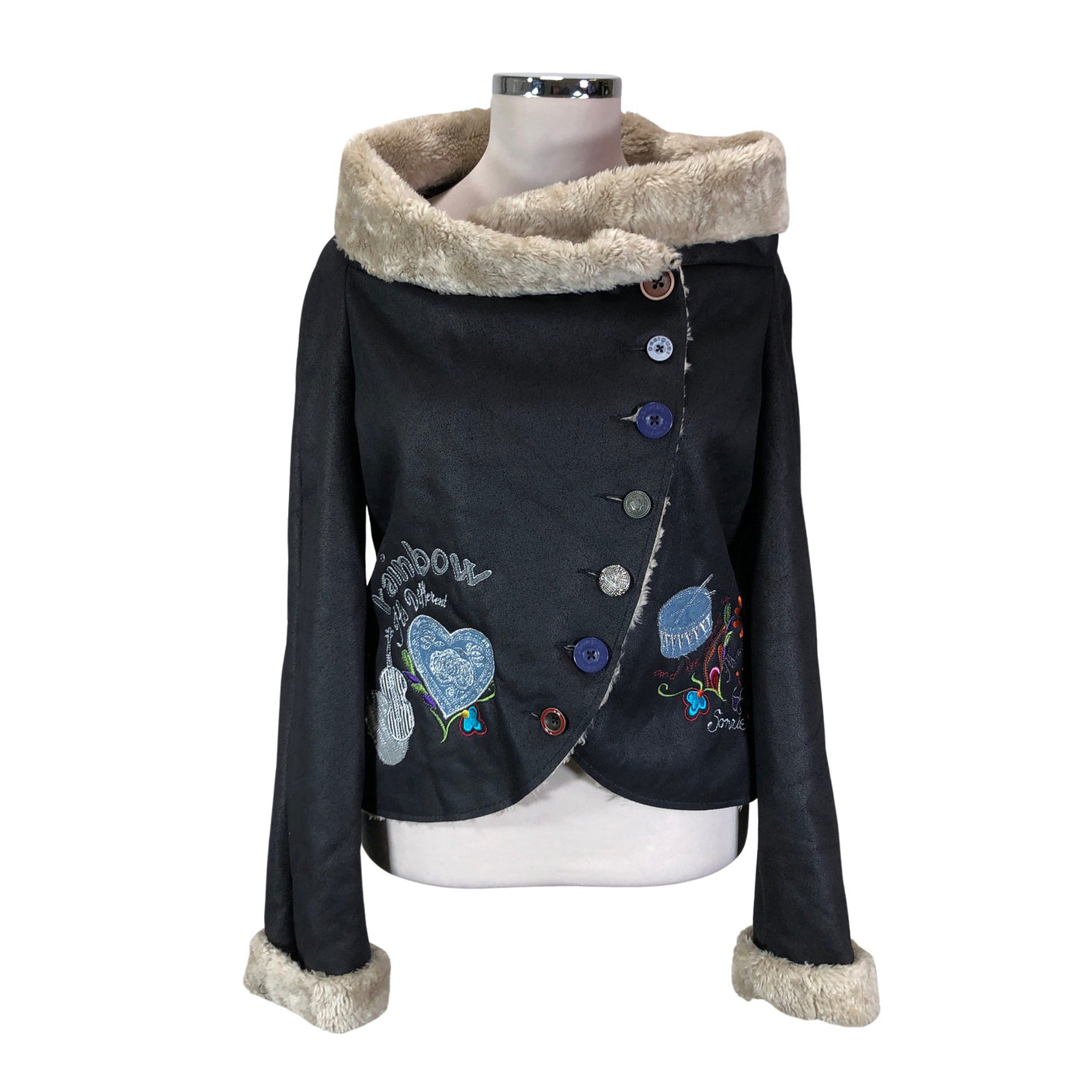 Unisex Desigual - Nahkatakki, koko 46 -  (1)