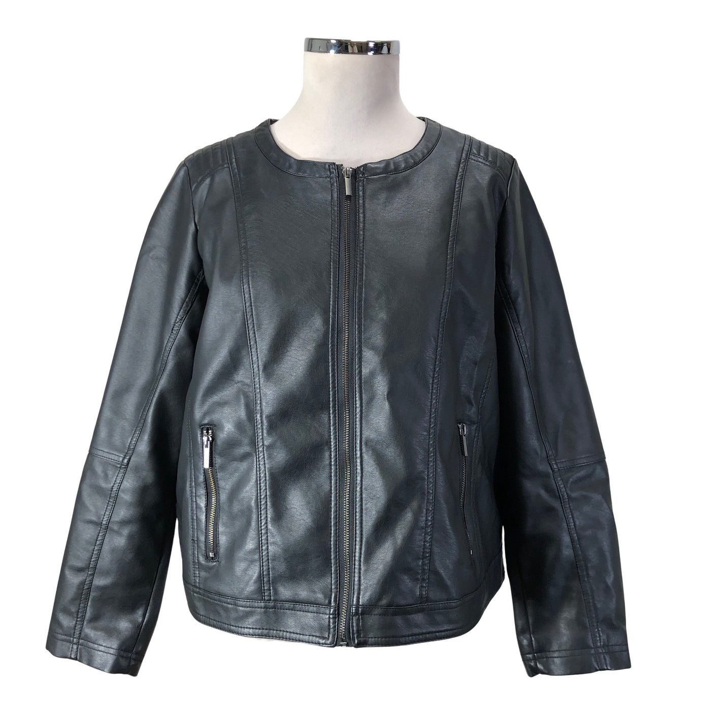 Unisex Zizzi - Nahkatakki, koko 48 -  (1)