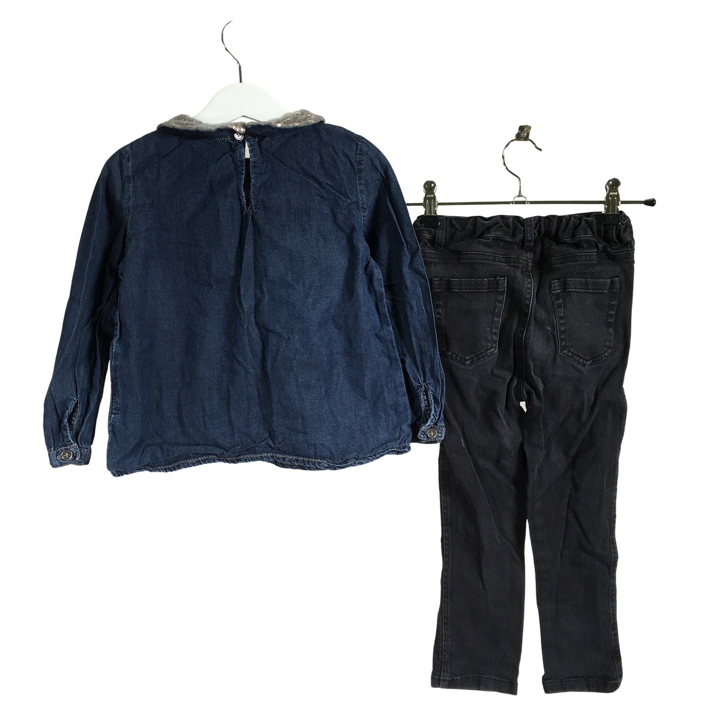  Kauluspaita  Farkkupaita, koko 104 - 110  Benetton 
