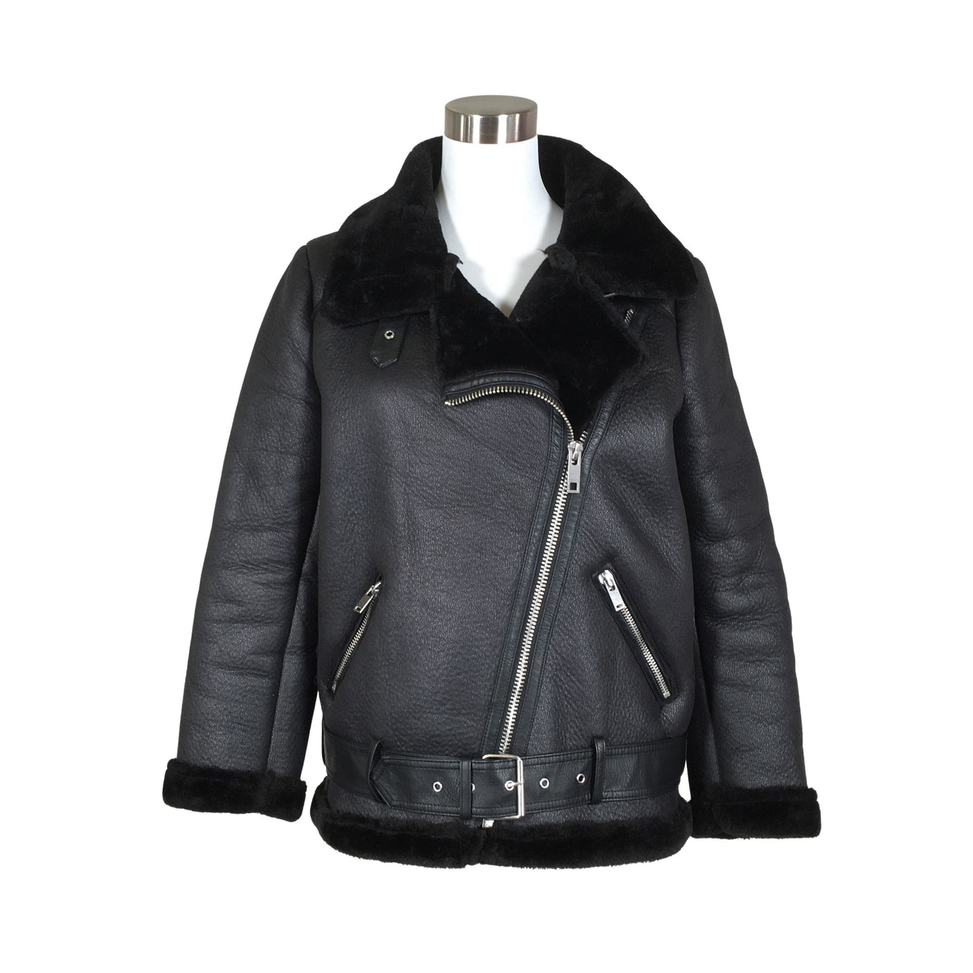 Unisex Zara - Nahkatakki, koko 38 -  (1)