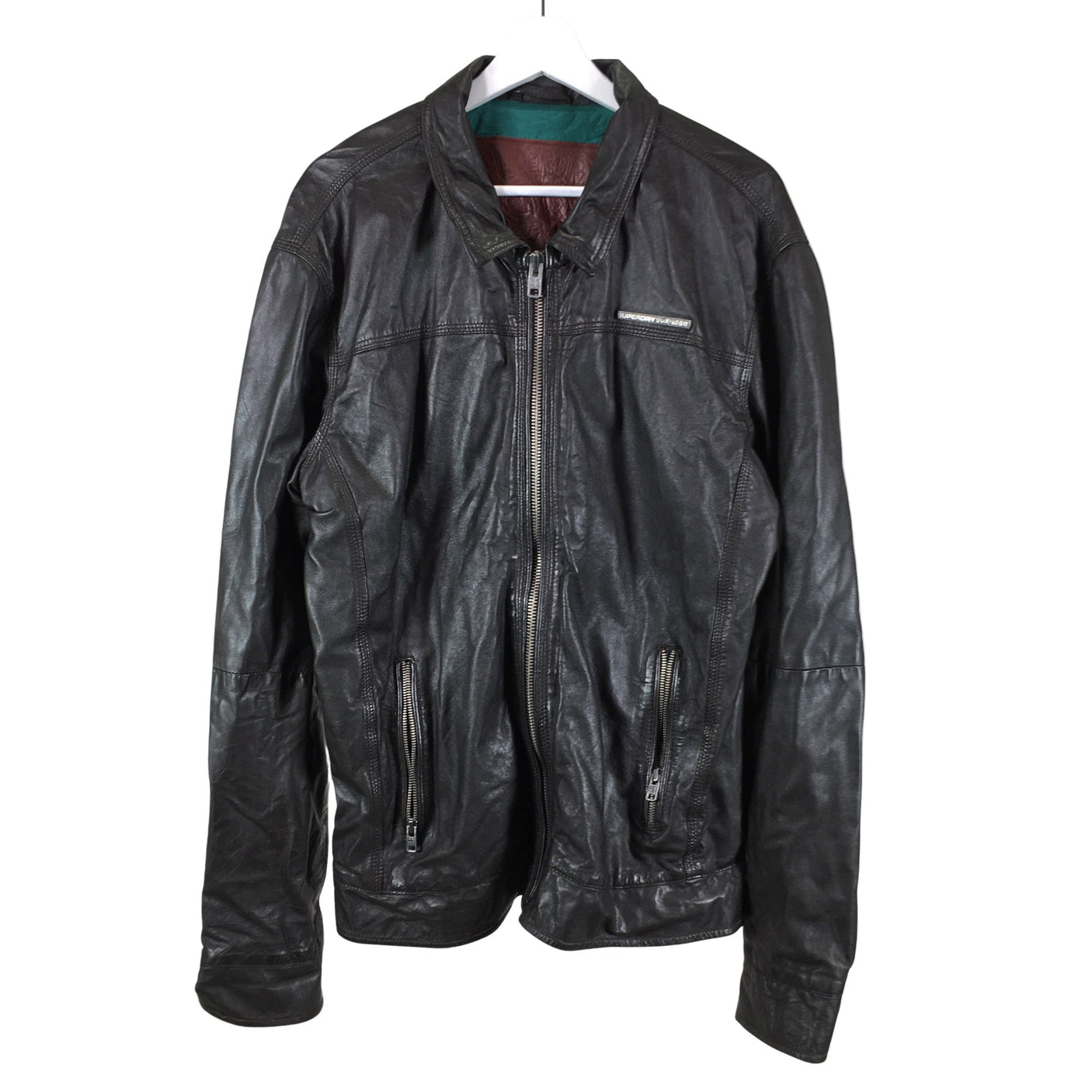 Unisex Superdry - Nahkatakki, koko XXL -  (1)