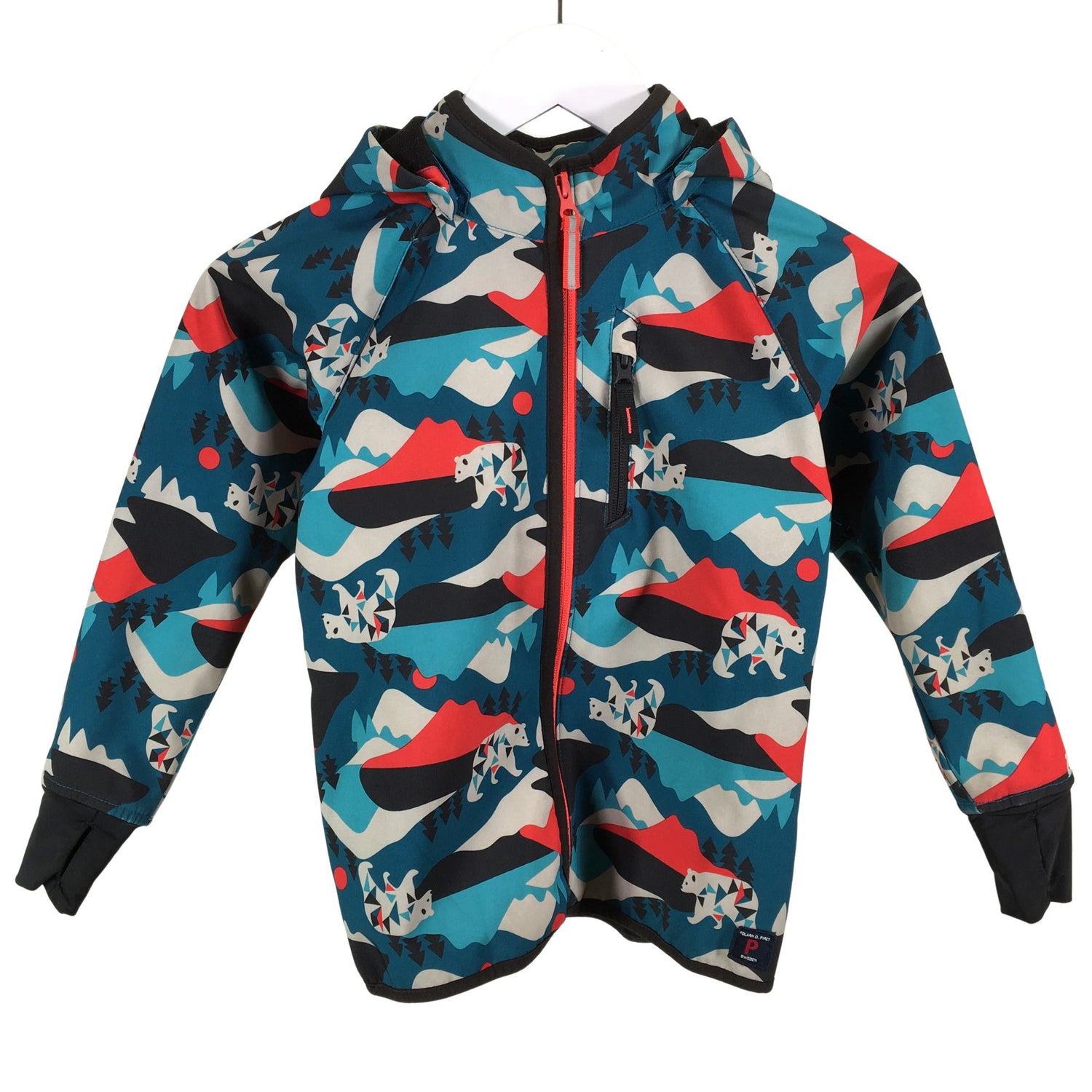  Välikausitakki  Softshell-takki, koko 110 - 116  Polarn O. Pyret 