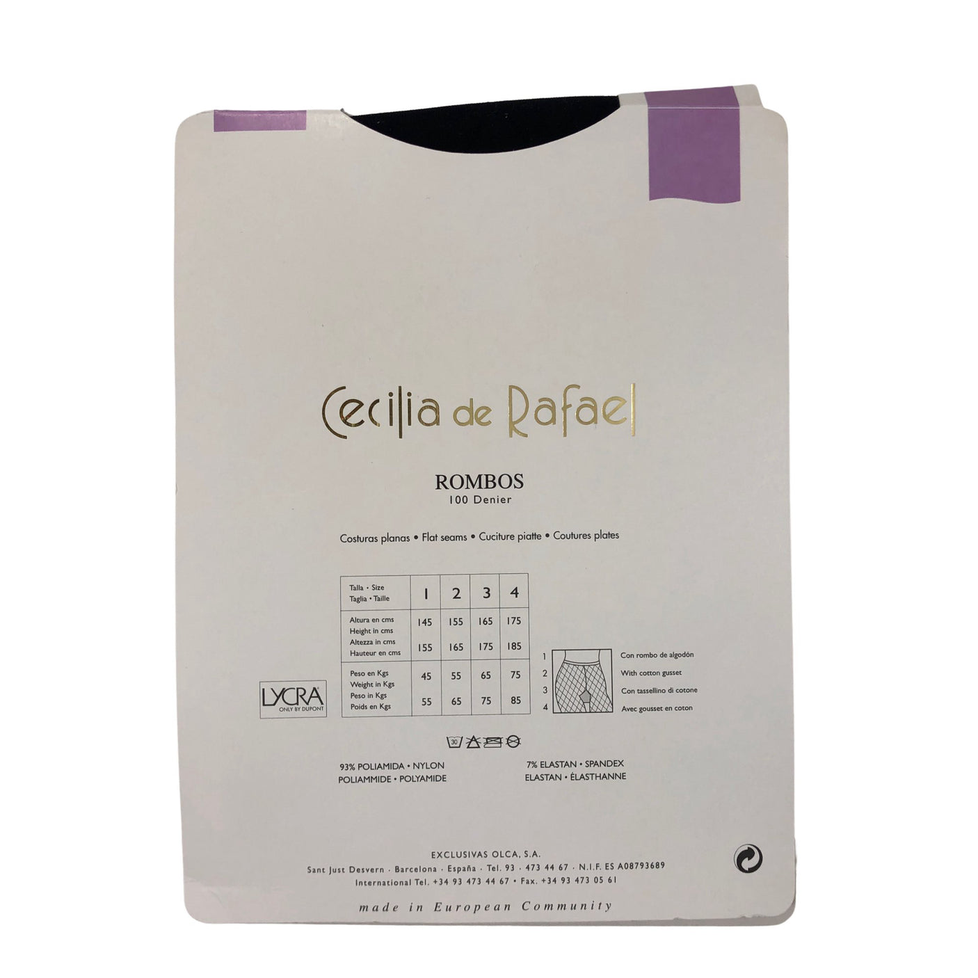Unisex Cecilia de Rafael - Sukkahousut, ohuet, koko 38 -  (2)